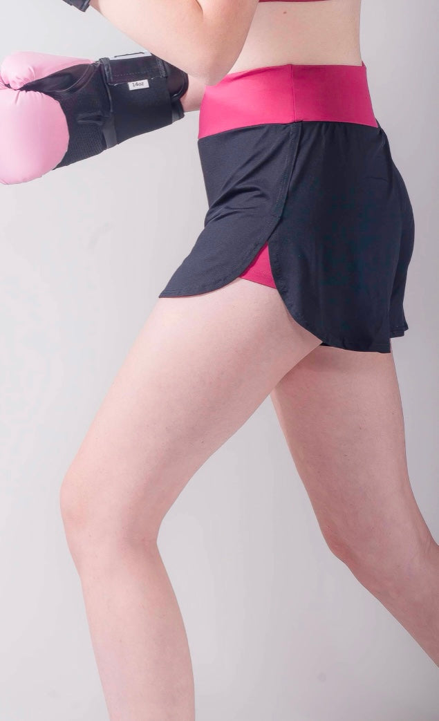 SHORT DEPORTIVO NEGRO / BORGOÑA AGUSTINA